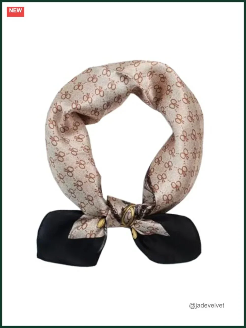 100% Mulberry Silk Digital Printed Small Square Scarf Neckerchief Lightweight